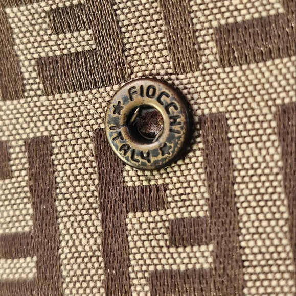 👜Fendi Zucchino Canvas & Leather Vintage Wallet in Continental Brown & Beige - Picture 9 of 15